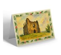 CHRISTMAS NOTELET - St Catherine's Chapel Pilgrims Way Guildford - Vintage Art Style