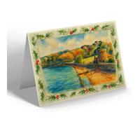CHRISTMAS NOTELET - St Catherine's, Jersey - Vintage Art Style