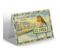 CHRISTMAS NOTELET - St. Ives - Wharf Road - Vintage Design