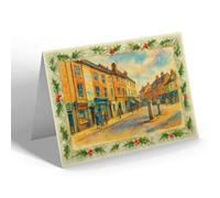CHRISTMAS NOTELET - St John's, Worcester (b) - Vintage Art Style