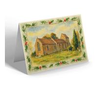 CHRISTMAS NOTELET - St Mary's Church, Ardley - Vintage Art Style