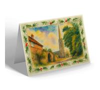 CHRISTMAS NOTELET - St Mary's Church, Bloxham - Vintage Art Style