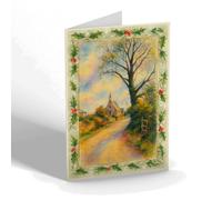 CHRISTMAS NOTELET - St Mary's Church, South Milford - Vintage Art Style