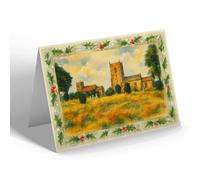 CHRISTMAS NOTELET - St Mary's & St Adelwold's, Alvingham a - Vintage Art Style