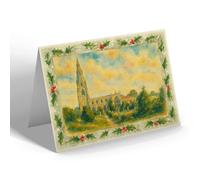 CHRISTMAS NOTELET - St Peter & St Paul's Church, Langham - Vintage Art Style