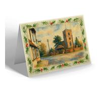 CHRISTMAS NOTELET - St Peter's Church, Iver - Vintage Art Style