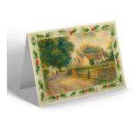 CHRISTMAS NOTELET - St Peter's Church, Williton - Vintage Art Style