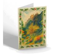 CHRISTMAS NOTELET - Stirling Castle from Back Walk - Vintage Art Style
