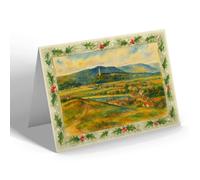 CHRISTMAS NOTELET - Stirling. View from Gowan Hill - Vintage Art Style