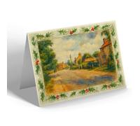 CHRISTMAS NOTELET - Sutton Road, Terrington St Clement - Vintage Art Style