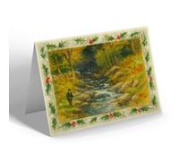 CHRISTMAS NOTELET - Swallow Falls, North Wales - Vintage Art Style