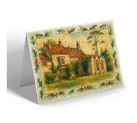 CHRISTMAS NOTELET - Tennyson's Birth Place, Somersby - Vintage Art Style