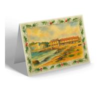 CHRISTMAS NOTELET - The Albion Hotel, Freshwater Bay - Vintage Art Style
