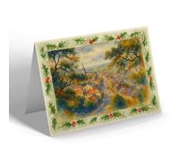 CHRISTMAS NOTELET - The Castle from the Keep, Clitheroe - Vintage Art Style