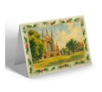 CHRISTMAS NOTELET - The Cathedral from the Close, Winchester - Vintage Art Style