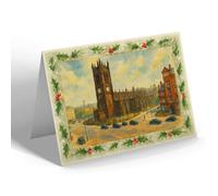 CHRISTMAS NOTELET - The Cathedral, Manchester (a) - Vintage Art Style
