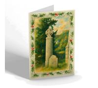 CHRISTMAS NOTELET - The Celtic Cross, Nevern - Vintage Art Style