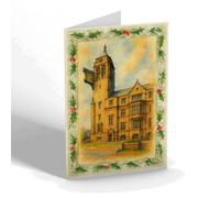 CHRISTMAS NOTELET - The Council House & Clock, Coventry - Vintage Art Style