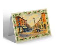 CHRISTMAS NOTELET - The Cross & High Street, Cheadle - Vintage Art Style
