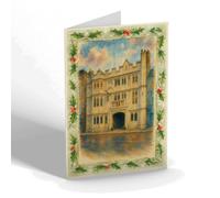 CHRISTMAS NOTELET - The George & Pilgrims Inn, Glastonbury - Vintage Art Style
