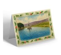 CHRISTMAS NOTELET - The Gondolier, arriving at Fort Augustus - Vintage Art Style