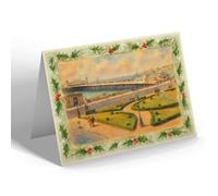 CHRISTMAS NOTELET - The Grand Pier, Weston-super-Mare - Vintage Art Style