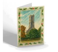 CHRISTMAS NOTELET - The Grey Friars Tower, Kings Lynn - Vintage Art Style