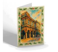 CHRISTMAS NOTELET - The Guildhall, Exeter (c) - Vintage Art Style