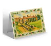 CHRISTMAS NOTELET - The Hall from Terrace, Hunmanby - Vintage Art Style