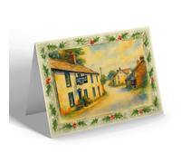 CHRISTMAS NOTELET - The Horse & Farrier, Threlkeld - Vintage Art Style
