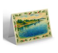 CHRISTMAS NOTELET - The Inland Sea, Four Mile Bridge - Vintage Art Style