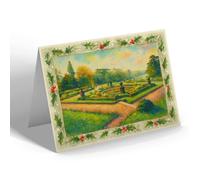CHRISTMAS NOTELET - The Italian Garden, Warwick Castle - Vintage Art Style