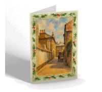 CHRISTMAS NOTELET - The Narrows, Newlyn West - Vintage Art Style