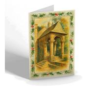 CHRISTMAS NOTELET - The Norman Staircase, Canterbury (a) - Vintage Art Style