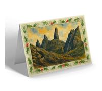 CHRISTMAS NOTELET - The Old Man of Storr, Skye - Vintage Art Style