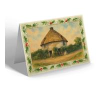 CHRISTMAS NOTELET - The Old Round House, Hermitage, Emsworth - Vintage Art Style