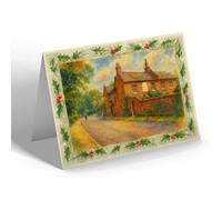 CHRISTMAS NOTELET - The Old Schoolhouse, Morden - Vintage Art Style