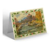 CHRISTMAS NOTELET - The River Duddon (Daffodils) - Vintage Art Style