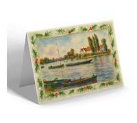CHRISTMAS NOTELET - The River & Quarry Hotel, Bourne End - Vintage Art Style