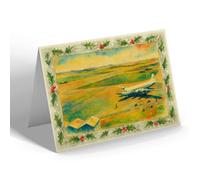 CHRISTMAS NOTELET - The Runway, Prestwick Airport - Vintage Art Style