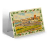 CHRISTMAS NOTELET - The Sea Front from Nayland Rock, Margate - Vintage Art Style