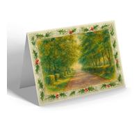 CHRISTMAS NOTELET - The Shore Road, Pilling - Vintage Art Style