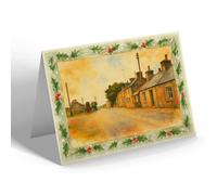 CHRISTMAS NOTELET - The Square, Four Mile Bridge - Vintage Art Style