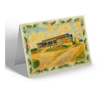 CHRISTMAS NOTELET - The Terrace, Chesil Beach Camp - Vintage Art Style