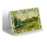 CHRISTMAS NOTELET - The Three Spires, Coventry (a) - Vintage Art Style