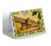 CHRISTMAS NOTELET - The Tithe Barn, Maidstone - Vintage Art Style