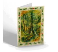 CHRISTMAS NOTELET - The Twin Tree, Devil's Bridge - Vintage Art Style