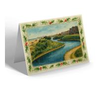 CHRISTMAS NOTELET - The Waterways, Great Yarmouth - Vintage Art Style