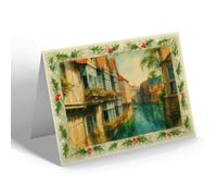 CHRISTMAS NOTELET - The Weavers, Canterbury (a) - Vintage Art Style