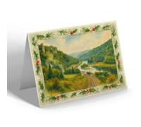 CHRISTMAS NOTELET - The Wye Valley. Symond's Yat - Vintage Art Style